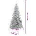 Albero di Natale Artificiale con Supporto Argento 180 cm PET - Foto miniatura 6