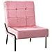 Poltrona Relax 65x79x87 Cm Rosa In Velluto - Foto miniatura 1