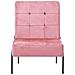 Poltrona Relax 65x79x87 Cm Rosa In Velluto - Foto miniatura 2