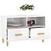 Mobile Porta Tv Bianco Lucido 80x36x50 Cm In Legno Multistrato - Foto miniatura 5