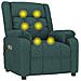 Poltrona Massaggiante Elettrica Verde Scuro in Tessuto - Foto miniatura 7