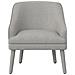 Effie Sedia Accent In Lino Grigio Chiaro - Foto miniatura 4