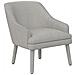 Effie Sedia Accent In Lino Grigio Chiaro - Foto miniatura 1