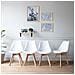 Set Di 4 Sedie Scandinave Bianche Nora Con Cuscino - Foto miniatura 9