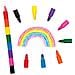 Av214 Rainbow Pop A Pastelli - Confezione Da 4, Funny Face Swap A Point, Penne Da Colorare Intercambiabili Per Astucci Per Bambini O Scuola - Foto miniatura 1