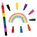 Av214 Rainbow Pop A Pastelli - Confezione Da 4, Funny Face Swap A Point, Penne Da Colorare Intercambiabili Per Astucci Per Bambini O Scuola - Foto miniatura 3