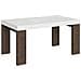 Tavolo Allungabile 90x160/264 Cm Roxell Mix Piano Bianco Frassino - Gambe Noce - Bianco Frassino /noce - Foto miniatura 3