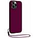 Cover In Silicone Per Iphone 14 Pro Con Cinturino Da Polso Abbinato, Viola - Foto miniatura 1