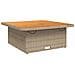 Tavolo Da Giardino Beige 110x110x71cm Polyrattan E Legno Acacia - Foto miniatura 2