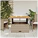Tavolo Da Giardino Beige 110x110x71cm Polyrattan E Legno Acacia - Foto miniatura 3