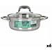 Casseruola Con Coperchio In Vetro Quttin Caesar Acciaio Ø 22 X 8 Cm (6 Unità) - Foto miniatura 1