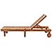 Lettino Prendisole Legno Chiaro Pietralunga - Foto miniatura 2
