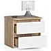 Comodino CL2, 2 cassetti, 40x35x40 cm, Colore Sonoma Quercia e Bianco - Foto miniatura 2