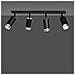 Lampada A Soffitto Hiro - Nero, Cromo - Acciaio Verniciato A Polvere - 60x19x6 Cm - Foto miniatura 2