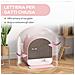Lettiera per Gatti Chiusa con Filtri, Paletta e Vassoio, Struttura in PP, 43x44x47cm, Rosa - Foto miniatura 5