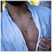 Collana Da Uomo In Acciaio Collana Da Uomo In Acciaio Inossidabile A Sospensione, Croce Della Bibbia Gesù - Colore Oro - Lunghezza 60cm - Regalo Perfetto Per Natale [trust] - Foto miniatura 2
