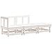 Set Salotto Da Giardino 3 Pz Bianco In Legno Massello Di Pino - Foto miniatura 2