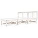 Set Salotto Da Giardino 3 Pz Bianco In Legno Massello Di Pino - Foto miniatura 3