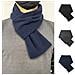 Sciarpa Da Uomo In Pile Calda E Comoda - Perfetta Per L'inverno Navyblue - Foto miniatura 4