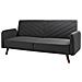 Divano Letto 3 Posti Senja Lino Sintetico Nero - Foto miniatura 3