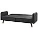 Divano Letto 3 Posti Senja Lino Sintetico Nero - Foto miniatura 4