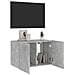 Mobile TV a Parete con Luci LED Grigio Cemento 60x35x41 cm - Foto miniatura 6