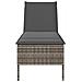 Lettino Prendisole con Cuscino Grigio 55x200x44cm in Polyrattan - Foto miniatura 5