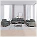 Set Di Divani 3 Pz Con Cuscini Grigio Scuro In Tessuto - Foto miniatura 1