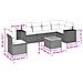 Set Divani Da Giardino 7 Pz Con Cuscini Beige In Polyrattan - Foto miniatura 3