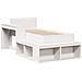 Letto Senza Materasso Bianco 75x190 In Legno Massello Di Pino - Foto miniatura 3