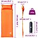 Materasso Campeggio Autogonfiabile Cuscini 1 Persona Arancio - Foto miniatura 6