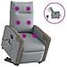 Poltrona Alzapersona Massaggi Elettrica Grigio Chiaro Tessuto - Foto miniatura 1