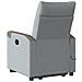 Poltrona Alzapersona Massaggi Elettrica Grigio Chiaro Tessuto - Foto miniatura 7
