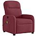Poltrona Massaggiante Reclinabile Rosso Vino in Tessuto - Foto miniatura 1