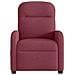 Poltrona Massaggiante Reclinabile Rosso Vino in Tessuto - Foto miniatura 3