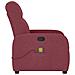 Poltrona Massaggiante Reclinabile Rosso Vino in Tessuto - Foto miniatura 4