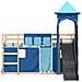 Letto a Castello con Scivolo e Tende Blu 80x200 cm - Foto miniatura 7
