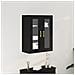 Armadio a Muro con Porte in Vetro Rovere Nero 69,5x34x90 cm - Foto miniatura 2