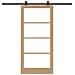 porta scorrevole  con set hardware 'ORKDAL'in legno massello e vetro, porta interna  con vetro 'ORKDAL'93x202x4 cm in legno massello di pino - Foto miniatura 4