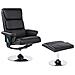 Poltrona Massaggiante Legend Con Poggiapiedi Pelle Sintetica Nero - Foto miniatura 3
