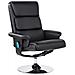 Poltrona Massaggiante Legend Con Poggiapiedi Pelle Sintetica Nero - Foto miniatura 4