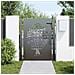 Cancello da giardino con blocco Nero 105 x 150 cm - Foto miniatura 3