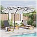 Ombrellone a braccio da giardino Sabbia 372 x 198 x 243 cm - Foto miniatura 4