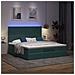 Struttura Letto Pouf con Materassi 180x200 cm Velluto - Foto miniatura 3
