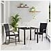 Set da Pranzo per Giardino 3 pcs Nero Poly Rattan - Foto miniatura 2