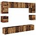 Set mobile TV 8 pcs Legno vecchio 100 x 30 x 30 cm - Foto miniatura 1