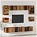 Set mobile TV 8 pcs Legno vecchio 100 x 30 x 30 cm - Foto miniatura 2