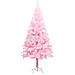 Albero Di Natale Preilluminato Con Palline Rosa 150 Cm Pvc - Foto miniatura 1
