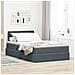 Letto con contenitore e LED Grigio scuro 120 x 200 cm Velluto - Foto miniatura 2
