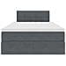Letto con contenitore e LED Grigio scuro 120 x 200 cm Velluto - Foto miniatura 8